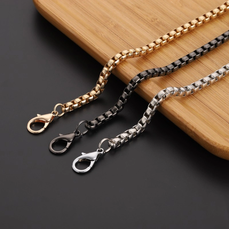 Women Adornment Custom Metal Chain Purse Straps Bag Parts Bags Chains Gold Belt Metal for Handbags Chain Accessories