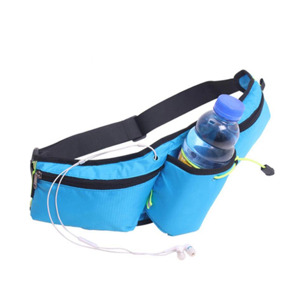 Running Multi-Pocket Waist Bag, Running Pouch Belt with Water Bottle Holder, Waterproof Runner Sports Bag, Reflective Fits 6.5 Cellphone Wyz12967