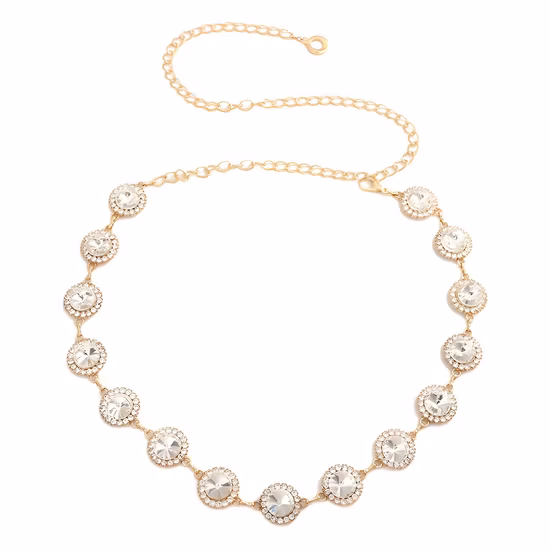 Cintura a catena per accessori moda con diamante