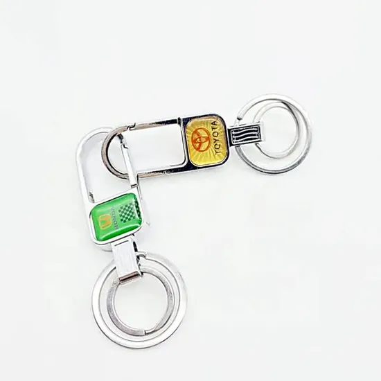 Portachiavi per auto da uomo creativo con ciondolo a forma di vita con bottone a catena